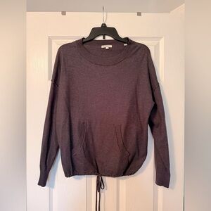 Max Studio Grey Knit Sweater with Pockets
